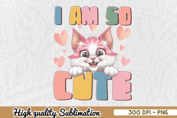 Adorable Cat Day I Am so Cute PNG