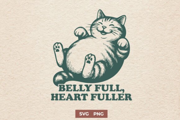Belly Full, Heart Fuller – Cute Fat Cat