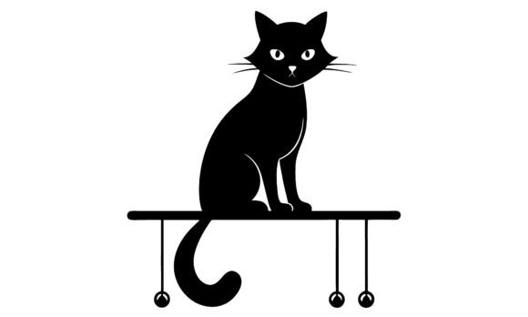 Black Cat Sitting on a Table