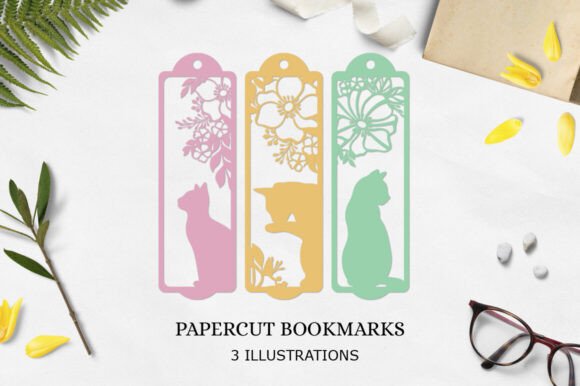 Cat Bookmark Paper Cut Bookmark Cat