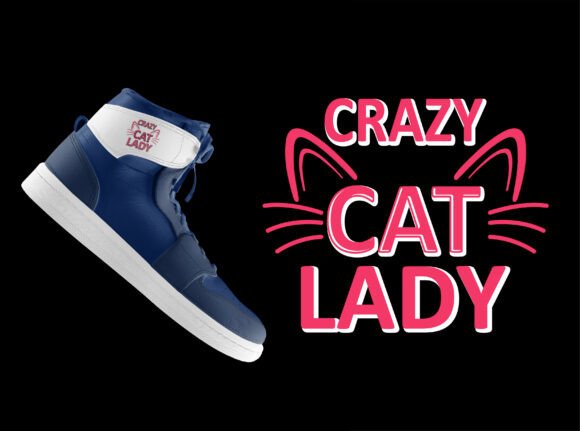 Cat Typography Design, Animal Lover