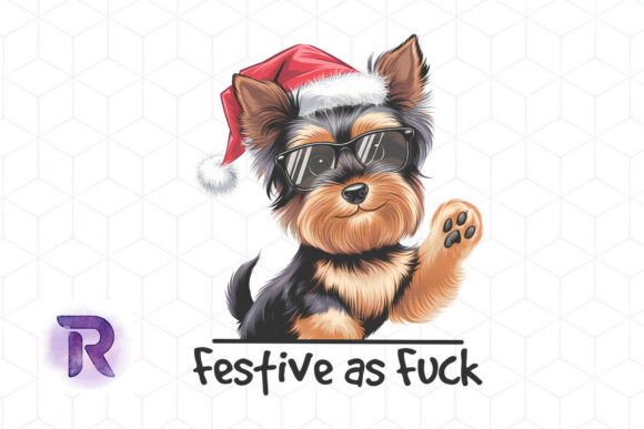 Cool Cat Christmas, Festive Bold PNG