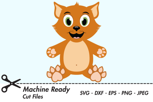 Cute Boy Cat Embroidery Design