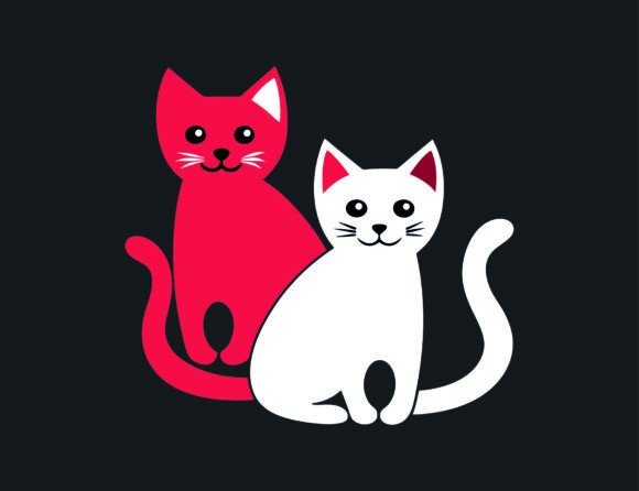 Cute Cat Illustration Vector