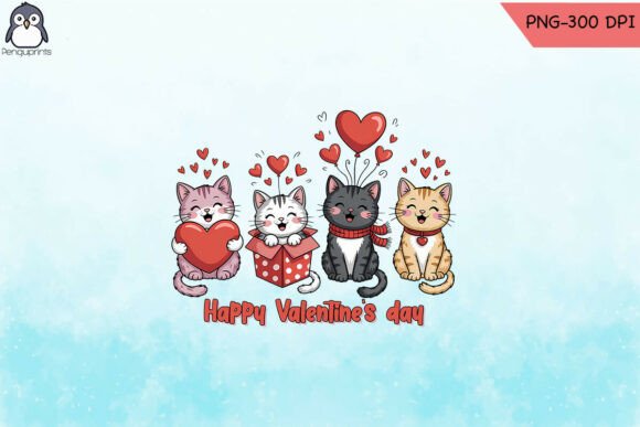 Cute Cat Valentine’s Day T-Shirt