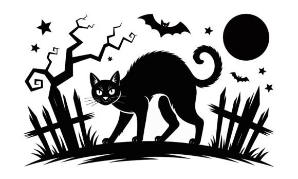 Halloween Black Cat Spooky Night