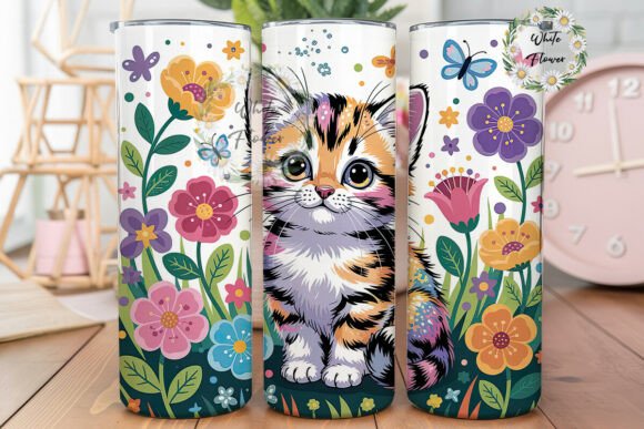 Kawaii Kitten 20oz Tumbler Wrap
