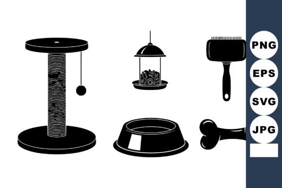 Pet Toy and Bowl SVG Set
