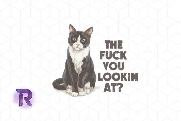 The Thing You Lookin at Funny Cat PNG
